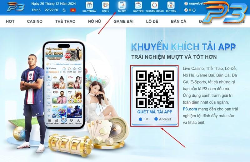 Hướng dẫn cách tải app P3 cho IOS & Android nhanh chóng 2 Quét mã QR để tải ứng dụng P3