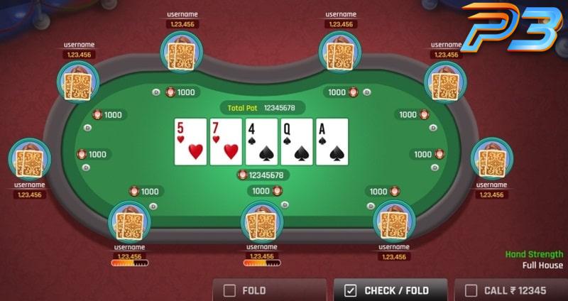 Poker P3 - Hướng dẫn chơi & chiến thuật đỉnh cao dễ thắng 2 Trong game Poker có 4 vòng cược quan trọng